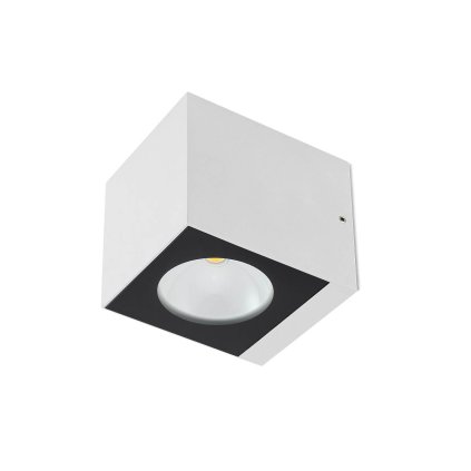 Redo Teko, bílé nástěnné exteriérové svítidlo se svícením dolu, 6W LED 3000K, výška 9,4cm, IP65
