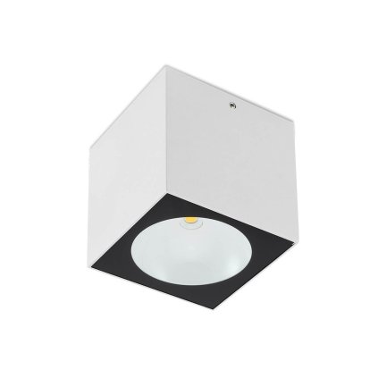 Redo Teko, bílé stropní exteriérové svítidlo, 6W LED 3000K, výška 9,4cm, IP65