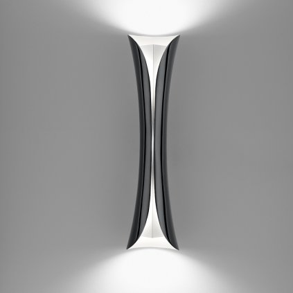 Artemide Cadmo parete, designová nástěnná lampa, 2x10W LED GU10, černá/bílá, výška 54cm