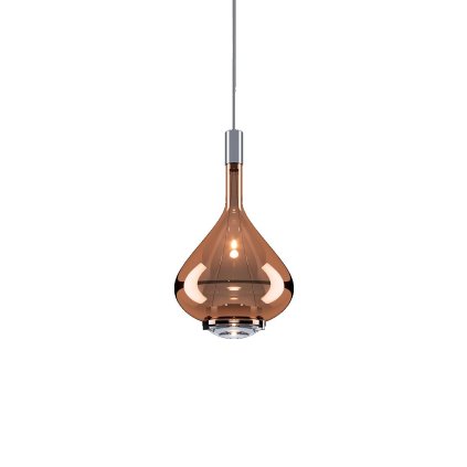 Lodes Sky-Fall Medium, závěsné svítidlo z bronzového skla, 14W LED 2700K dim, výška 38cm