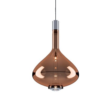 Lodes Sky-Fall Large, závěsné svítidlo z bronzového skla, 14W LED 2700K dim, výška 52cm