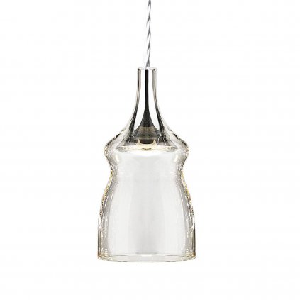 Lodes Nostalgia small crystal, závěs z čirého skla, 11W LED 2700K, prům. 12,5cm