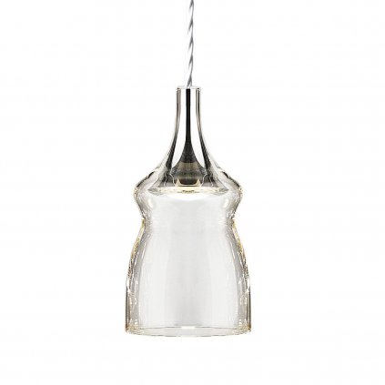 Lodes Nostalgia small crystal, závěs z čirého skla, 7W LED 2700K, prům. 12,5cm