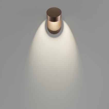 Lodes Pin-Up, nástěnné svítidlo pro nepřímé osvětlení, 8W LED 3000K stmívatelné, bronz, výška 15,5cm