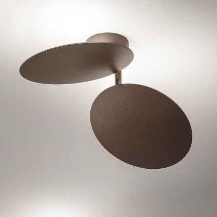 Lodes Puzzle Double Round, svítidlo pro nepřímé osvětlení, 2x15W LED 2700K, bronz, šířka 37cm