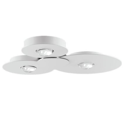Lodes Bugia Triple, stropní svítidlo, 3x17W LED 3000K, bílá, délka 52,5cm