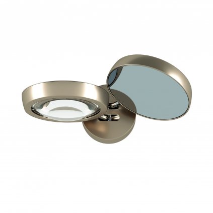 Lodes Nautilus, svítidlo se 2 nastavitelnými reflektory, 2x12W LED 2700K stmívatelné, champagne, šířka max 28cm