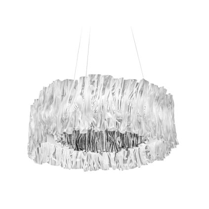 Slamp Accordéon, designové svítidlo se stříbrnou, 52W 2700K stmívatelné, prům. 57cm
