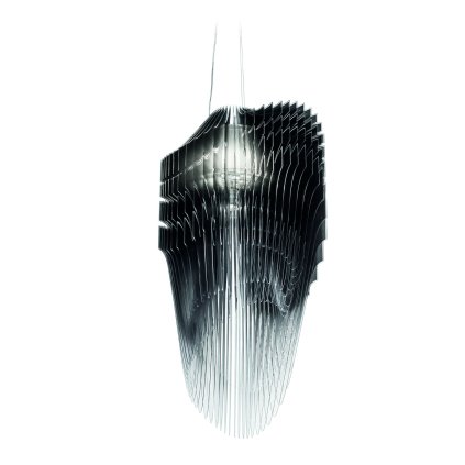Slamp Avia suspension S, černé designové svítidlo od Zaha Hadid, 2x12W E27 + 7W Spot LED PAR 20, 85cm
