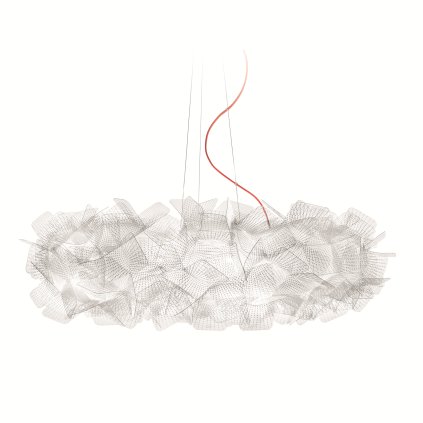 Slamp Clizia large Pixel, designové svítidlo s červeným kabelem, 4x12W E27, prům. 78cm