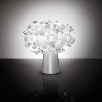 41124 3 slamp clizia table stolni designova lampicka z opalflexu s bilym okrajem 1x6w e14 vyska 25cm