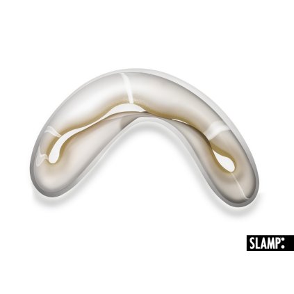 Slamp Crocco wall lamp S, nástěnné dekorativní svítidlo z pískového Lentiflexu, 15W LED, délka 37,5cm