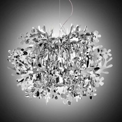 41322 2 slamp fiorella mini stribrne zavesne svitidlo 1x40w prum 48cm