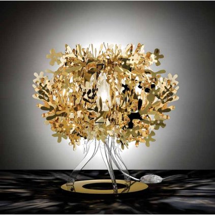 41328 3 slamp fiorellina zlata stolni lampicka 1x28w e14 vyska 34cm
