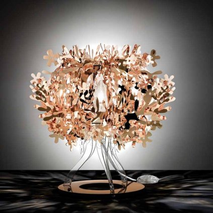 41331 2 slamp fiorellina medena stolni lampicka 1x28w e14 vyska 34cm
