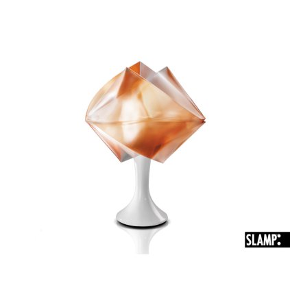 Slamp Gemmy prisma table color, stolní lampa z lentiflexu, ambra, 1x40W, výška 33cm