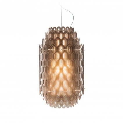 Slamp Chantal suspension S, oranžové svítidlo pro zavěšení, 4xE27, výška 60cm