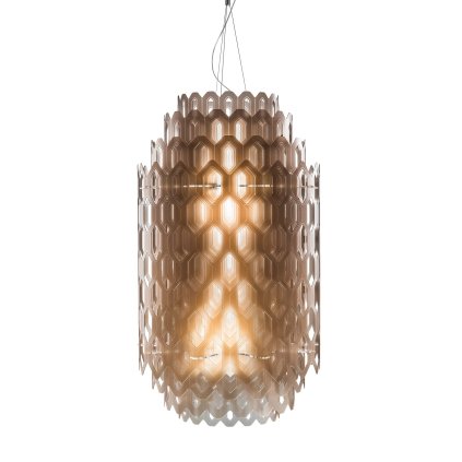 Slamp Chantal suspension M, oranžové svítidlo pro zavěšení, 7xE27, výška 85cm