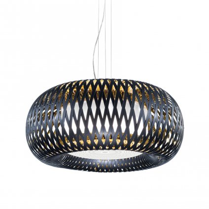 Slamp Kalatos black-gold, designové závěsné svítidlo, 4x12W E27, prům 63cm