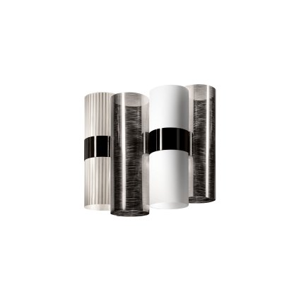 41583 5 slamp la lollo pewter white applique designove nastenne svitidlo 2x5w led e14 vyska 30cm
