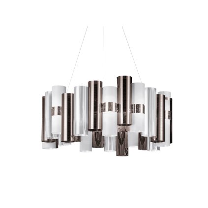 Slamp La Lollo Pewter white suspension L, designové závěsné svítidlo, 80W LED 2700K stmívatelné, průměr 80cm