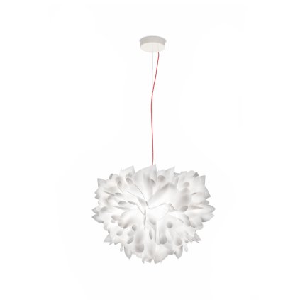 Slamp Veli Foliage, závěsné designové svítidlo s červeným kabelem, 2x12W E27, prům. 45cm
