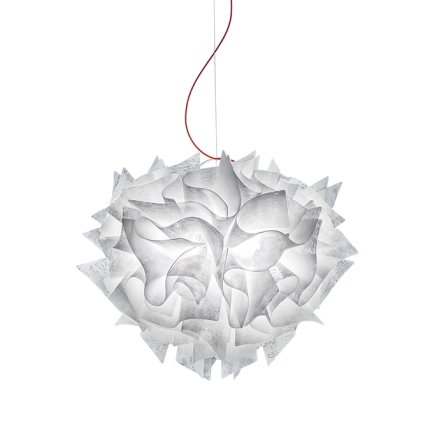 Slamp Veli Couture large suspension, závěsné designové svítidlo s červeným kabelem, 4x12W E27, prům. 60cm