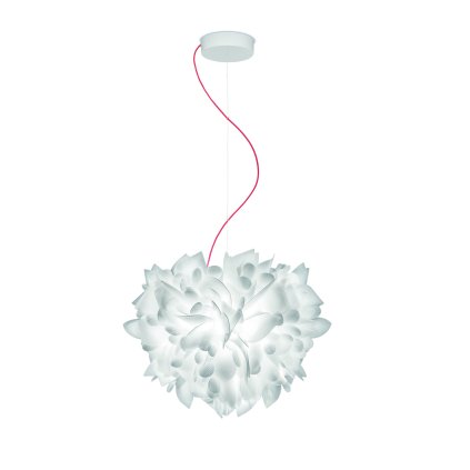 Slamp Veli Foliage Large, závěsné designové svítidlo s červeným kabelem, 4x12W E27, prům. 55cm