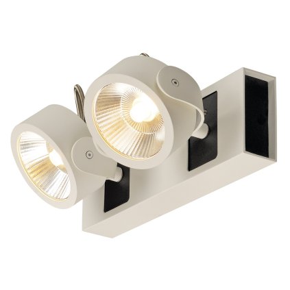 SLV Kalu, bílá LED bodovka, 2x10W 60° LED 3000K, výška 16,5cm