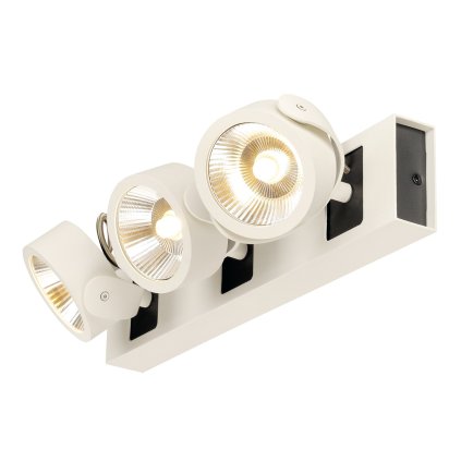 SLV Kalu, bílá LED bodovka, 3x10W 60° LED 3000K, výška 16,5cm