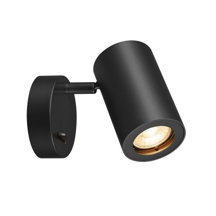 SLV Enola_B, černé spotové svítidlo s vypínačem, 1x50W GU10, výška 11,5cm