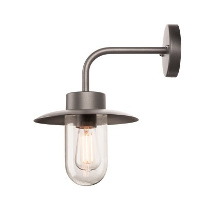 SLV Molat, nástěnné venkovní svítidlo, 1xE27 max. 60W, antracitová, průměr 23cm, IP44