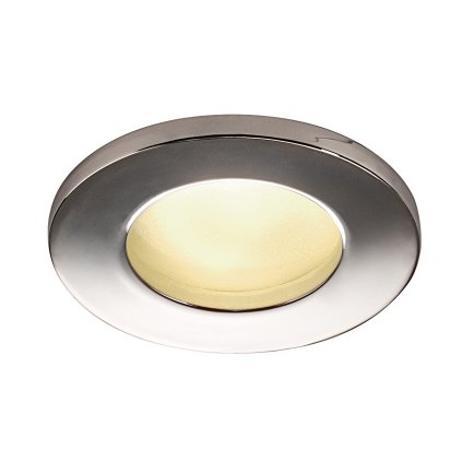 SLV Dolix OUT, venkovní chromová zápustná bodovka GU10 max. 50W, průměr 8,2cm, IP65