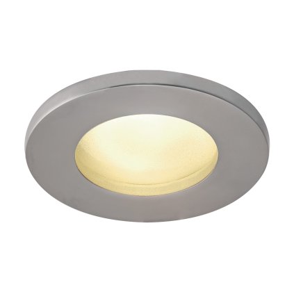SLV Dolix OUT, venkovní matně chromová zápustná bodovka GU10 max. 50W, průměr 8,2cm, IP65