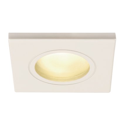 SLV Dolix OUT, čtvercová venkovní bílá bodovka GU10 max. 50W, 8,8 x 8,8cm IP65
