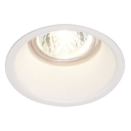 SLV Horn GU10, zápustná bodovka do podhledu, 1x50W, 230V, bílá, prům. 8,3cm
