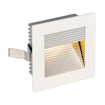 SLV Frame Curve LED, bílé zápustné svítidlo do zdi, 1x1W LED, 9x9cm, 3000K