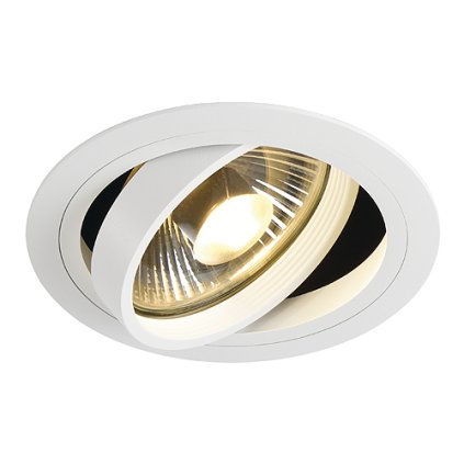 SLV New Tria 150, bílá zápustná bodovka, 1x75W GU10 ES111, prům. 16,5cm