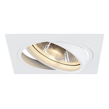 SLV New Tria 150, bílá zápustná bodovka, 1x75W GU10 ES111, 16,5x16,5cm