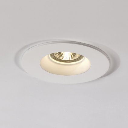 SLV Plastra downlight, vestavěné sádrové svítidlo, 1x35W GU10 průměr 13cm