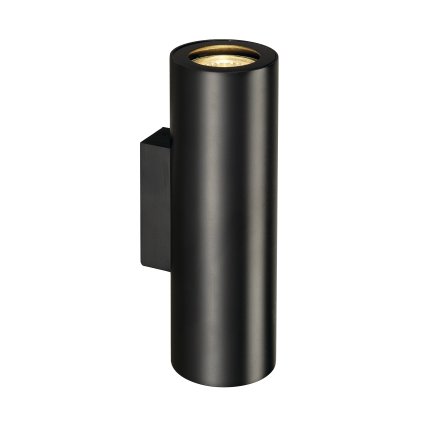 SLV Enola_B, černé nástěnné svítidlo, 2x50W GU10, výška 22cm