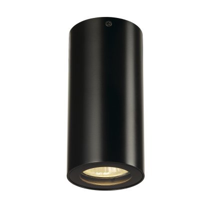 SLV Enola_B, černé stropní svítidlo, 1x50W GU10, výška 14cm
