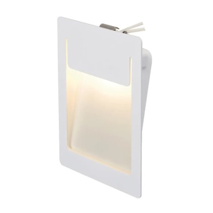 SLV Downunder Pur 155, vestavné svítidlo do stěny, LED 5,2W 3000K, bílá, rozměr 12x15,5 cm