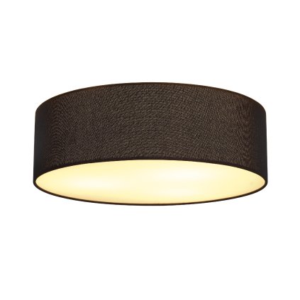 SLV Tenora, stropní svítidlo z černého textilu, 3x23W E27, prům. 50cm