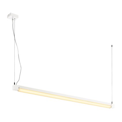 SLV Open Grill, závěsné svítidlo s nastavitelným směrem svícení, 36W LED 3000K, bílá, délka 124cm
