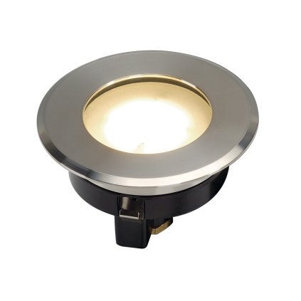 SLV Dasar Flat 80 ploché zápustné svítidlo do země LED 4,3W 3000K nerez, prům. 8cm, IP67