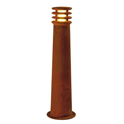 SLV Rusty 70, venkovní sloupek s patinou rzi, 1x11W E27, výška 70cm, IP55
