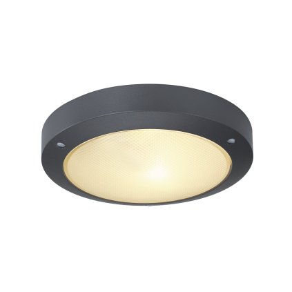 SLV Bulan, antracitové venkovní svítidlo, 1x60 E14, prům.27cm, IP44