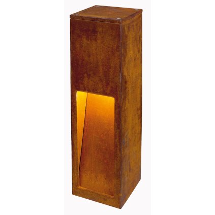 SLV Rusty Slot 50, venkovní sloupek, 1x11W (energeticky úsporné), patina rzi, IP44, 50cm
