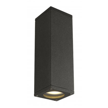 SLV Theo Up-Down Wall, venkovní nástěnné svítidlo pro svícení nahoru a dolu, 2x35W GU10, antracit, výška 22,5cm, IP44